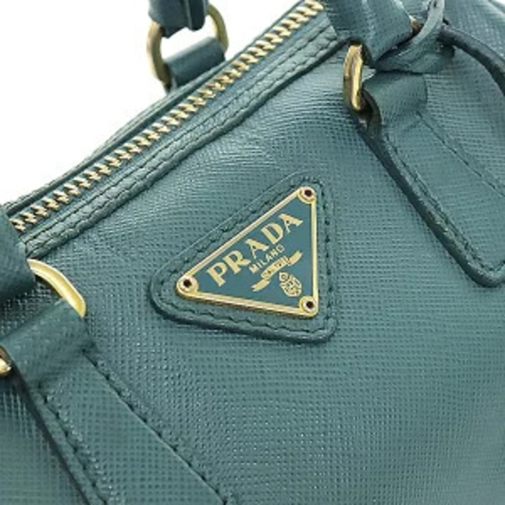 Prada Boston Bag Saffiano Leather Blue - Picture 6 of 6